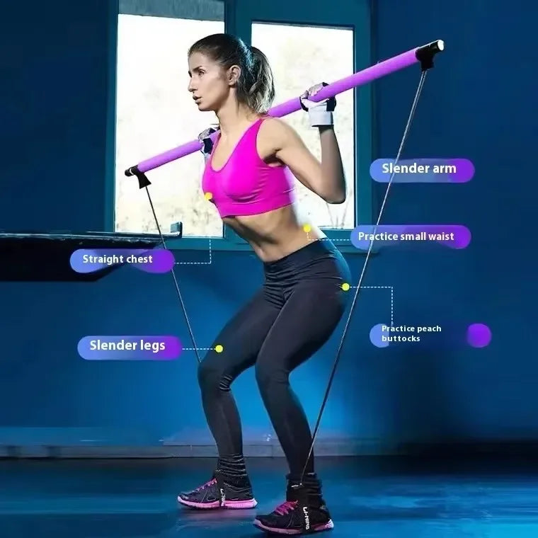 Portable Pilates Bar and Resistance Band