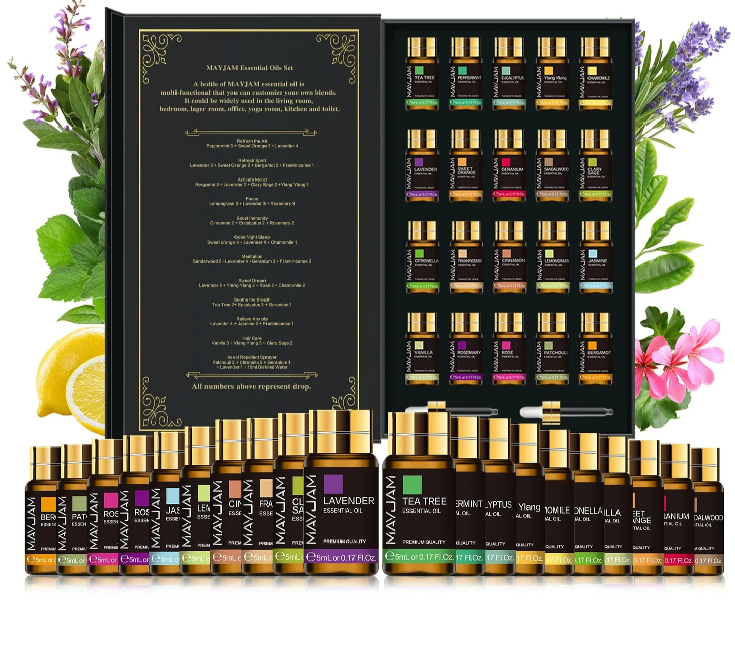 20 Bottles Essential Oils Kit Set